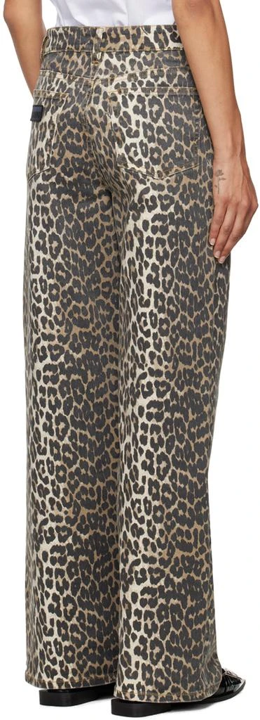 Ganni Black & Brown Printed Izey Jeans 3