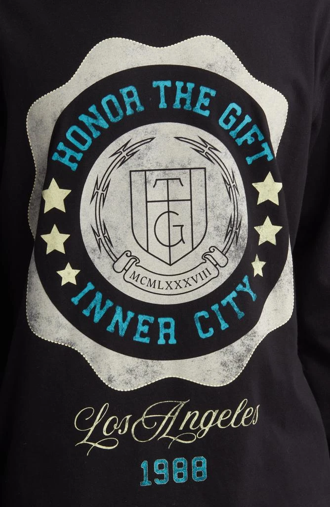HONOR THE GIFT Seal Logo Cotton Graphic T-Shirt 6