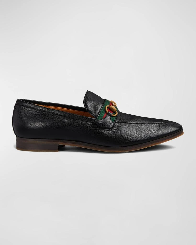 Gucci Men's Paride Web Stripe Bit Loafers 1