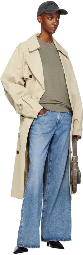 The Frankie Shop Beige Mavis Oversized Trench Coat 4