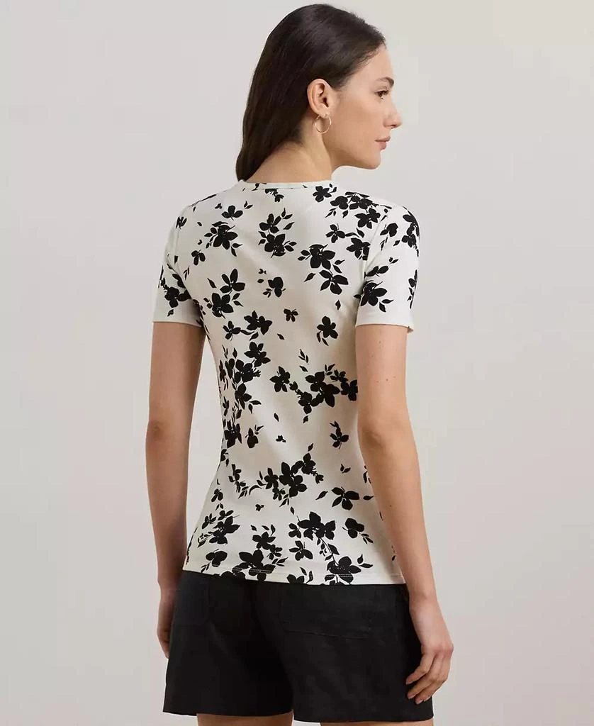 Ralph Lauren Women's Floral Stretch Cotton Crewneck Tee 2