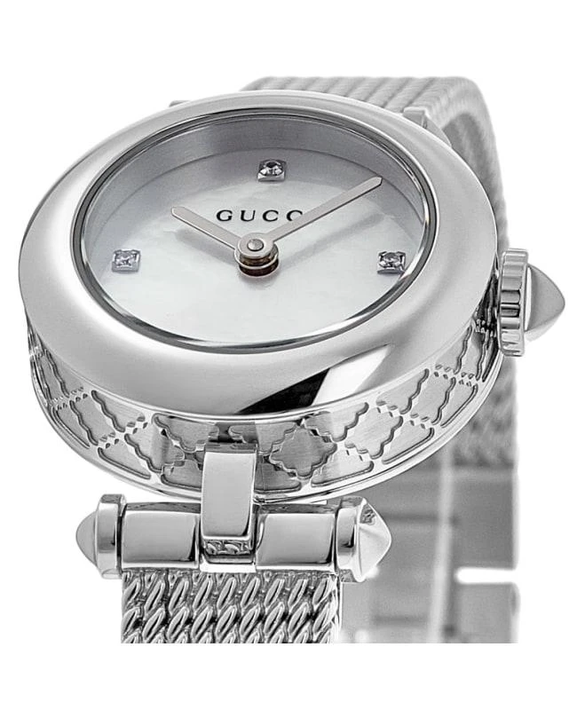 Gucci Gucci Diamantissima Mother of Pearl Diamond Dial Stainless Steel Women's Watch YA141512 2
