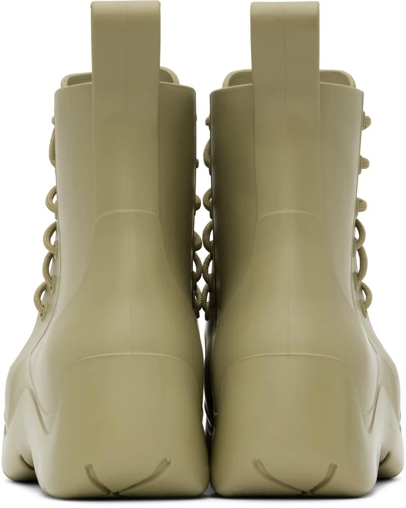 Bottega Veneta Khaki Puddle Lace-Up Boots 2