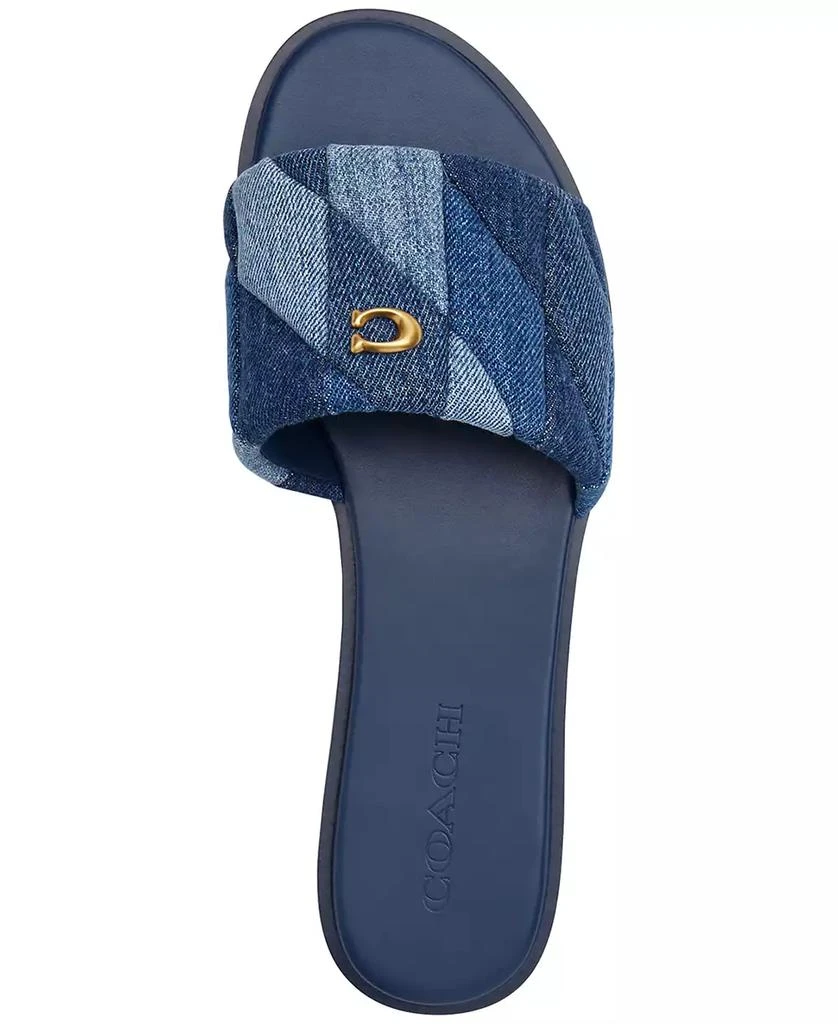 Coach Women's Holly Quilted Patchwork Slide Sandals 4
