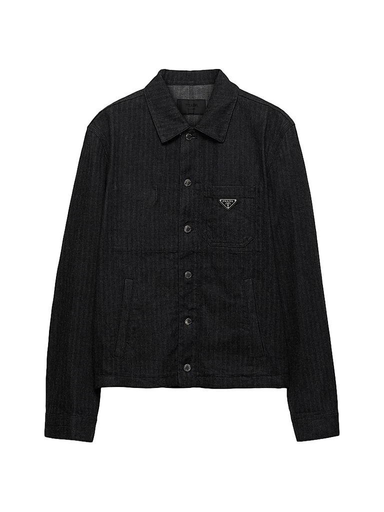 Prada Chevron Denim Blouson Jacket 1