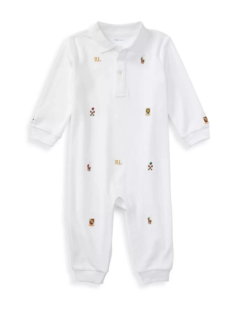 Ralph Lauren Baby Boy's Embroidered Cotton Coverall 1