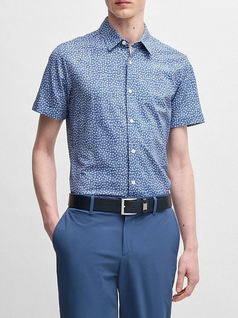 Hugo Boss Slim-Fit Shirt in Floral-Print Performance Fabric 3