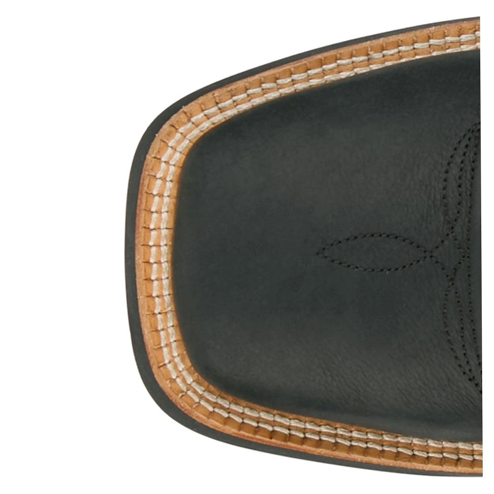 Justin Boots Rustle 11 Inch Embroidered Square Toe Pull On Cowboy Boots 4