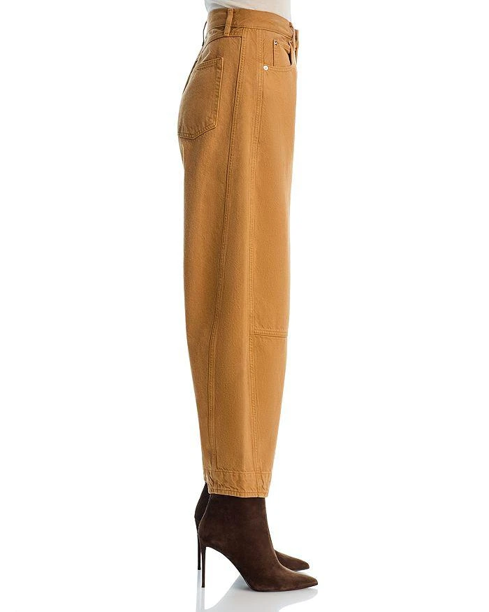 FRAME The Twisted High Rise Wide Leg Ankle Jeans in Biscuit 4