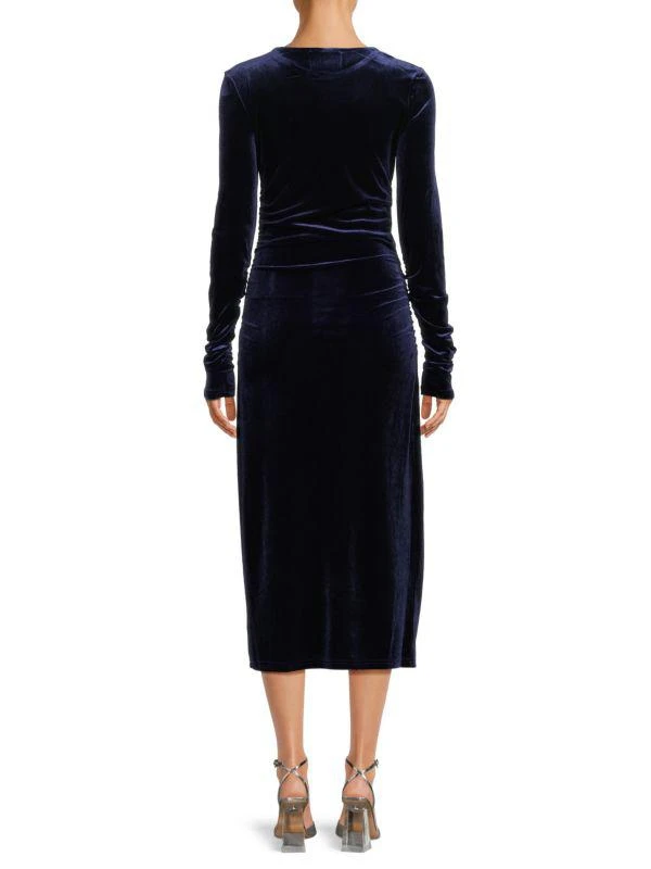 Sam Edelman Ruched Velvet Midi Dress 2