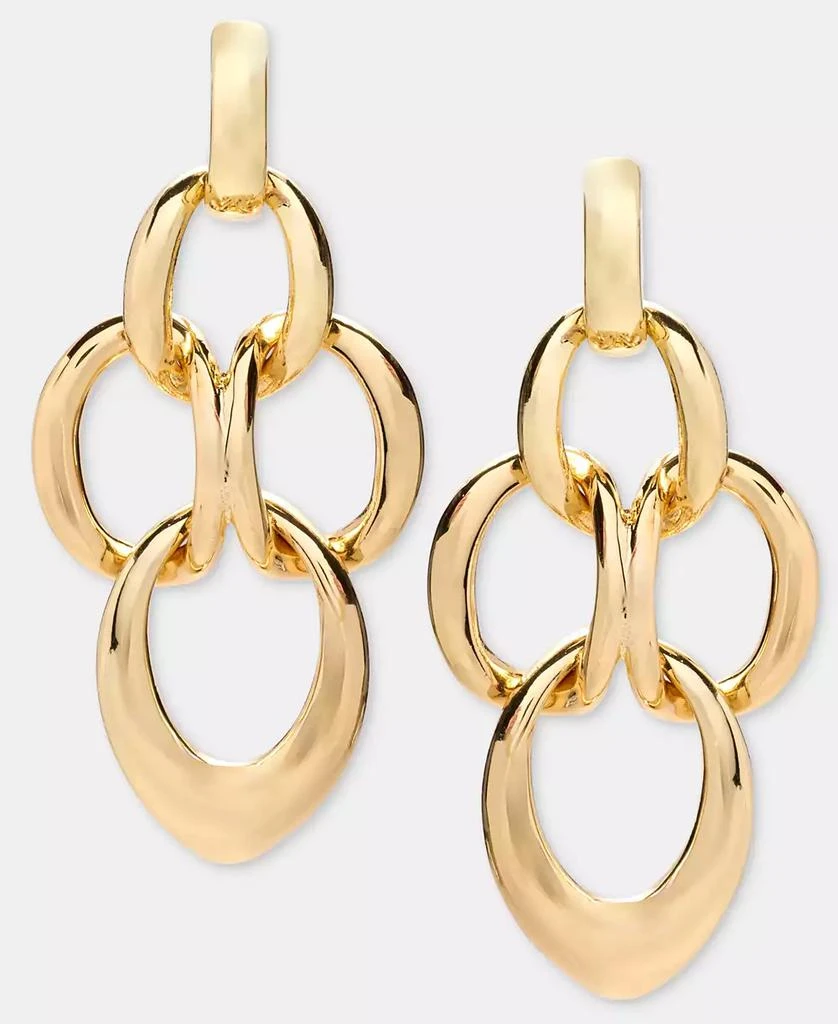Anne Klein Linked Clip-On Drop Earrings