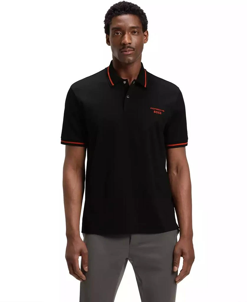 Hugo Boss Porsche x BOSS Men's Cotton Moisture Control Polo Shirt 1