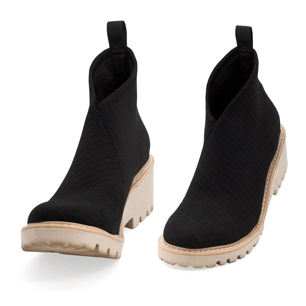 CHARLESTON SHOE CO. Women's Heyward Boot In Black Herringbone 2