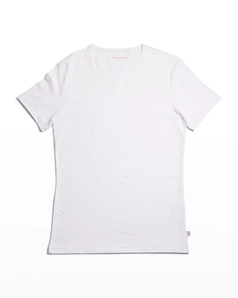 Derek Rose Men's Pima Stretch Crew T-Shirt 3