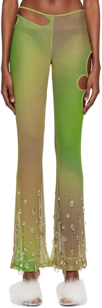 GCDS Khaki Sita Drops Leggings 1