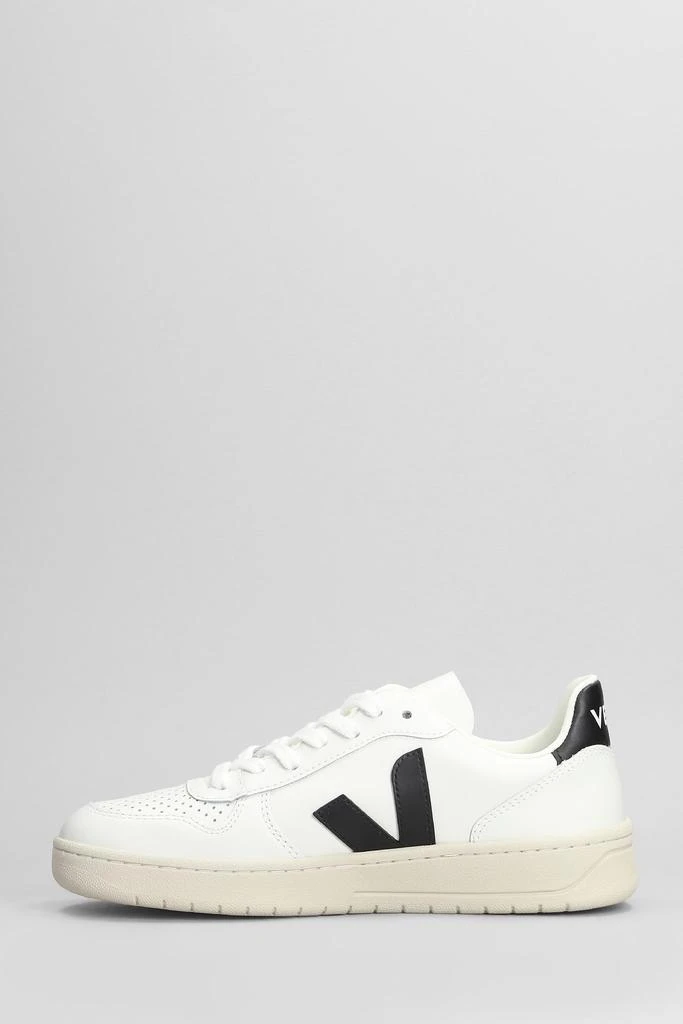 Veja V-10 Sneakers In White Leather 3
