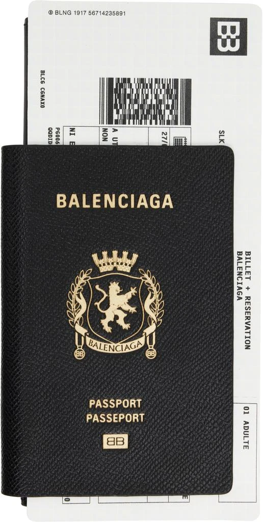 Balenciaga Black Passport Long 1 Ticket Wallet 1