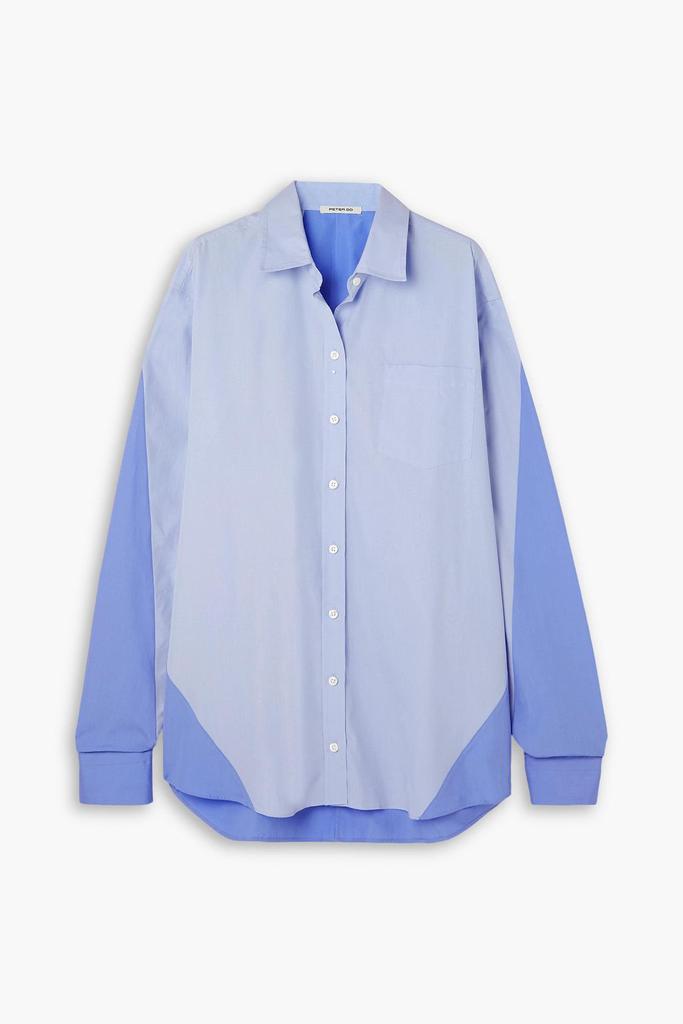 Peter Do Paneled cotton-poplin shirt