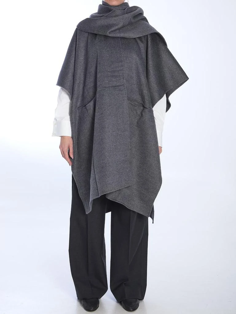 Totême Grey Coat In Wool 5
