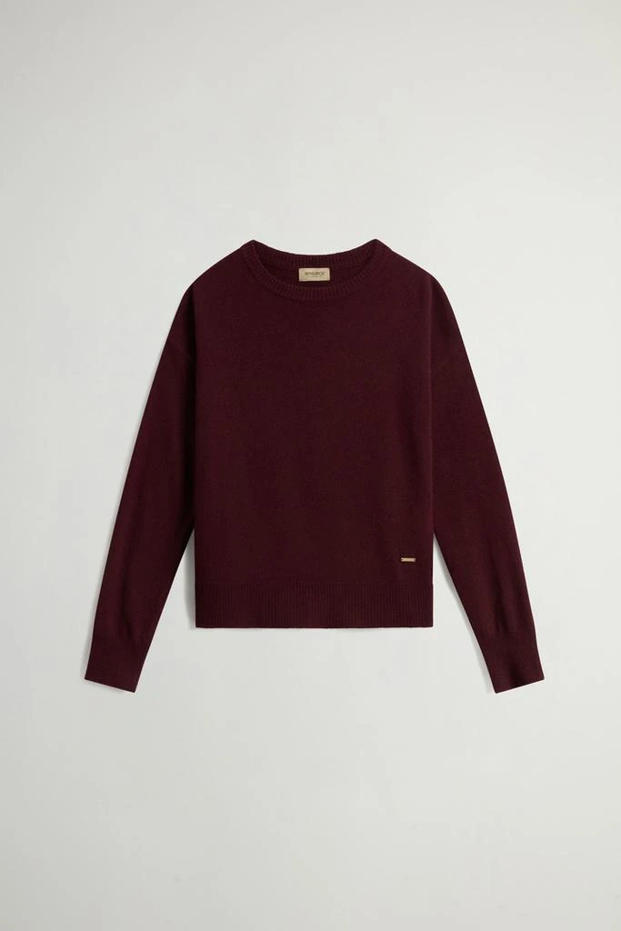 Woolrich Crewneck Sweater in Virgin Wool and Cashmere Blend - Women - Black 5
