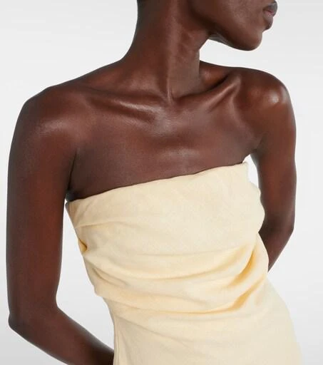 crew neck sleeveless maxi dress Women's Khaki Green Linden Slub Rib Maxi Dress | Size: S