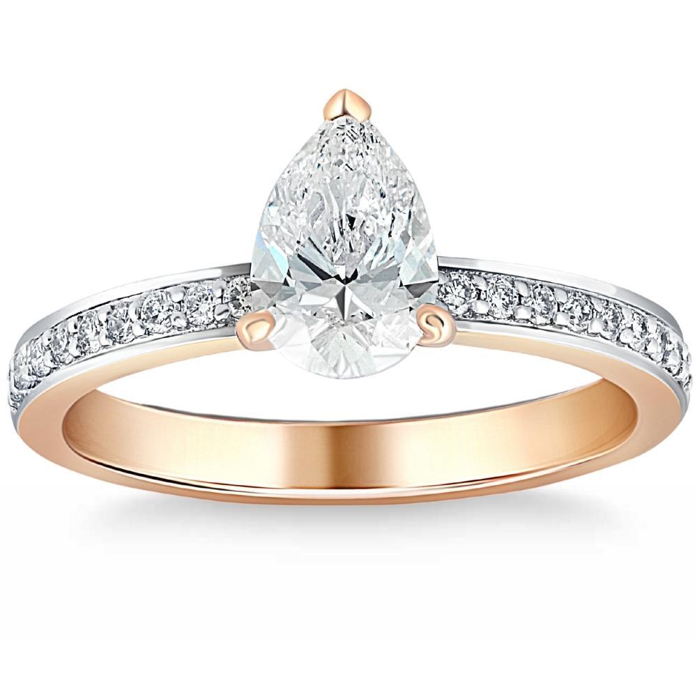 Pompeii3 1 1/5Ct Oval Diamond Engagement Lab Grown in White, Yellow, or Rose Gold