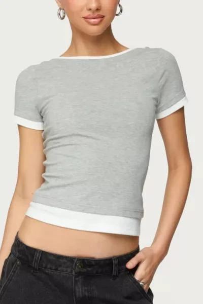 Edikted Edikted Julietta Contrast Layered T Shirt 2