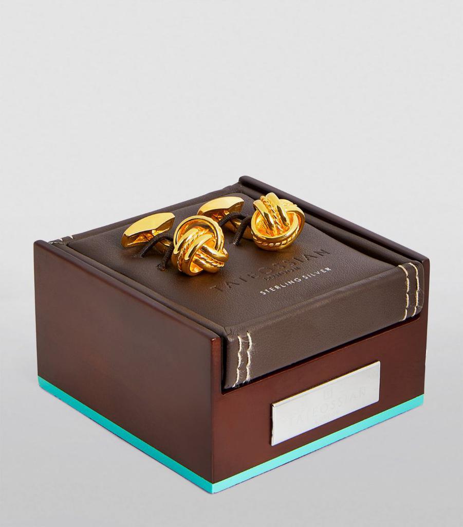 Tateossian Gold-Plated Silver Knot Cufflinks