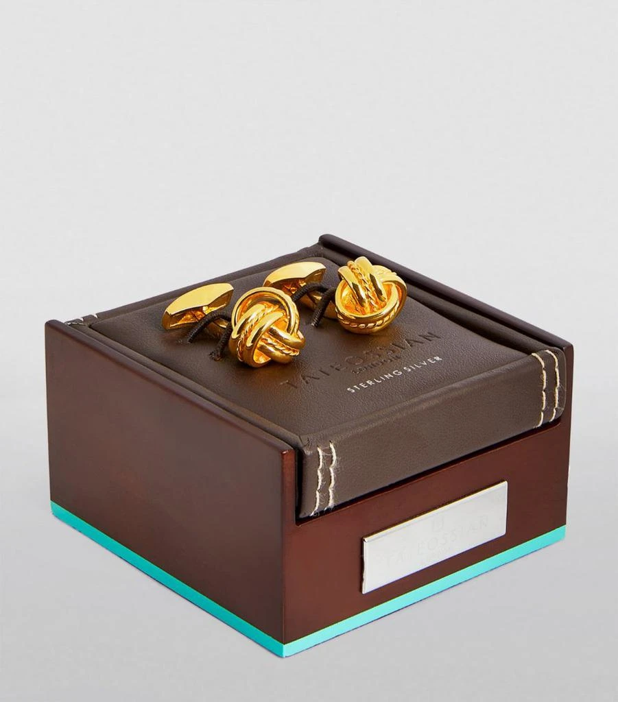 Tateossian Gold-Plated Silver Knot Cufflinks 2