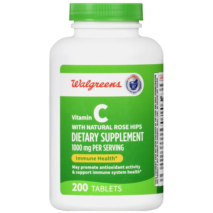 Walgreens Vitamin C 1000 mg with Natural Rose Hips Tablets (200 days) 2