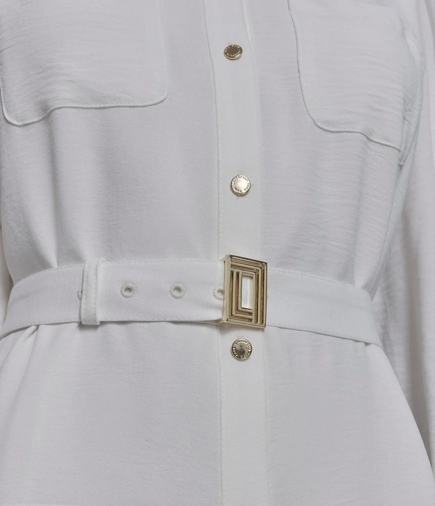 Karl Lagerfeld Paris LONG SLEEVE BELTED SHIRT DRESS 6