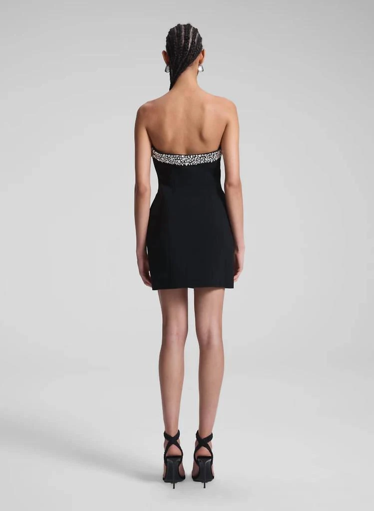 A.L.C. Elsie Strapless Embellished Mini Dress In Black/crystal 4