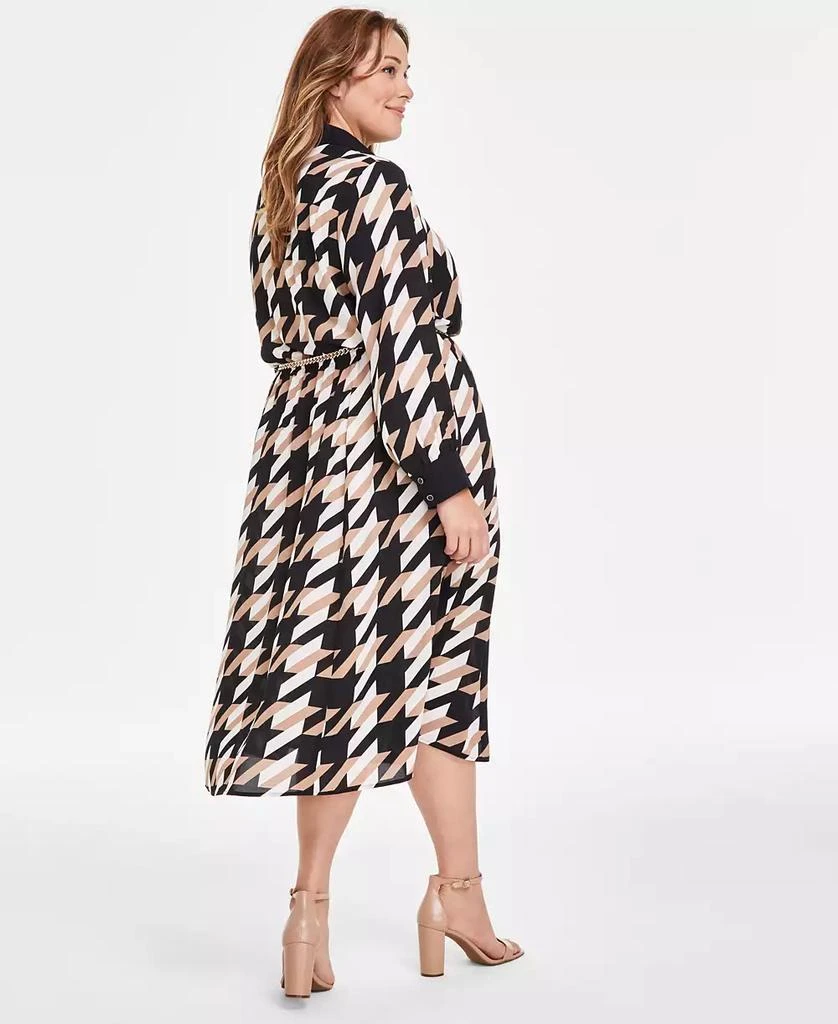 Anne Klein Plus Size A-Line Mixed Media Dress 2