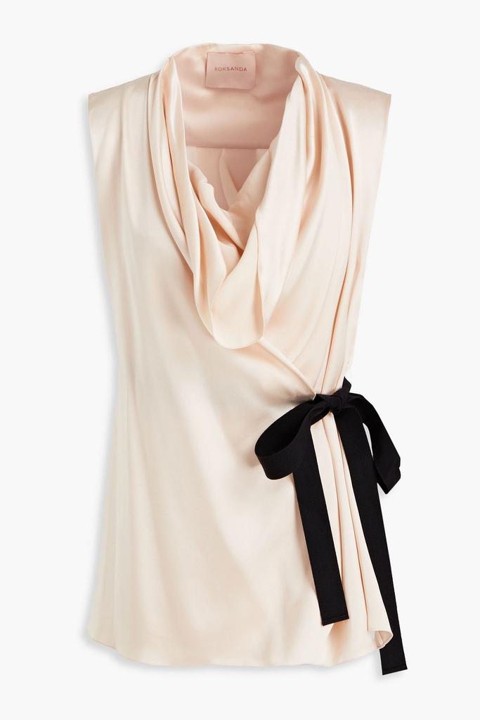 ROKSANDA Draped silk-satin top