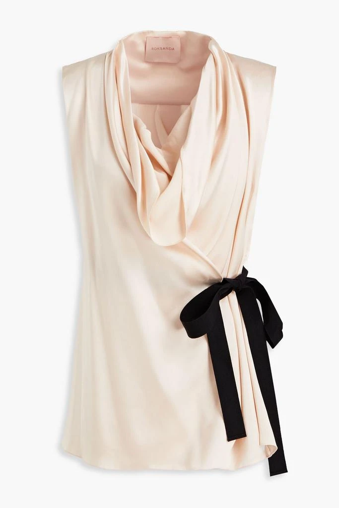 ROKSANDA Draped silk-satin top 1