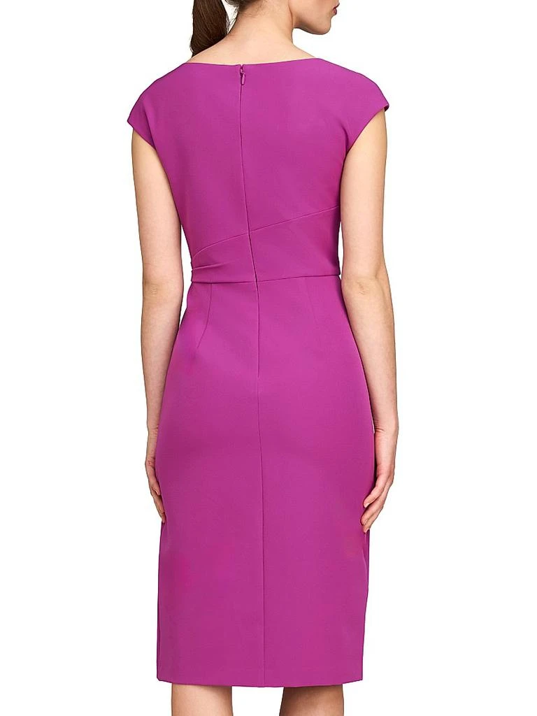 Kay Unger Linden Draped Crepe Cocktail Dress 4