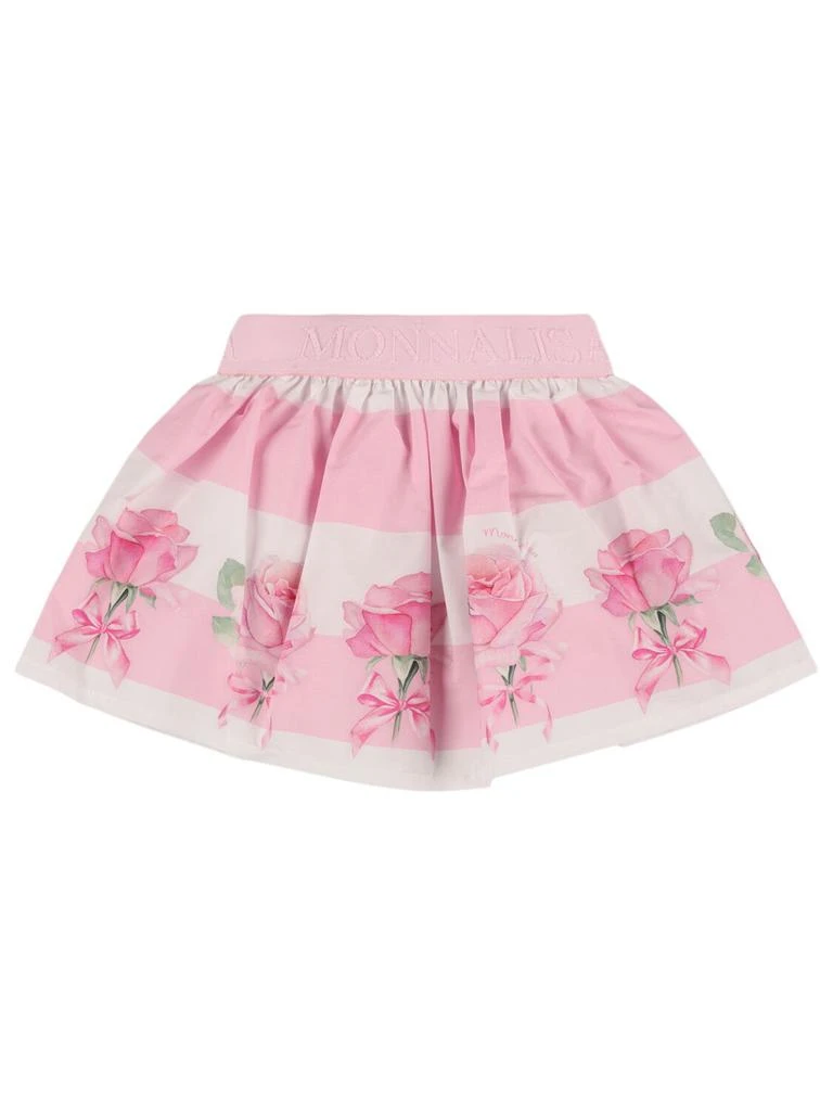 MONNALISA Printed Cotton Poplin Skirt 1