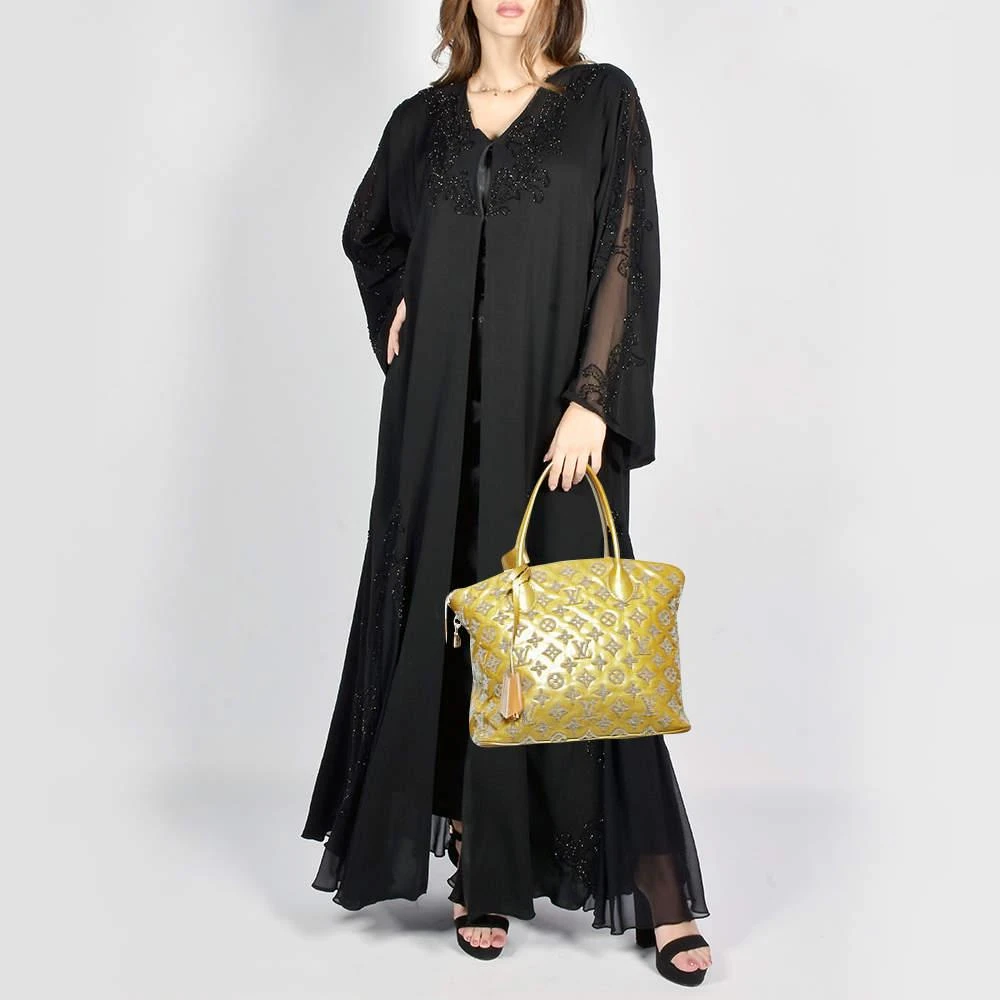 Louis Vuitton Louis Vuitton Gris Monogram Patent Leather Limited Edition Fascination Lockit Bag 2