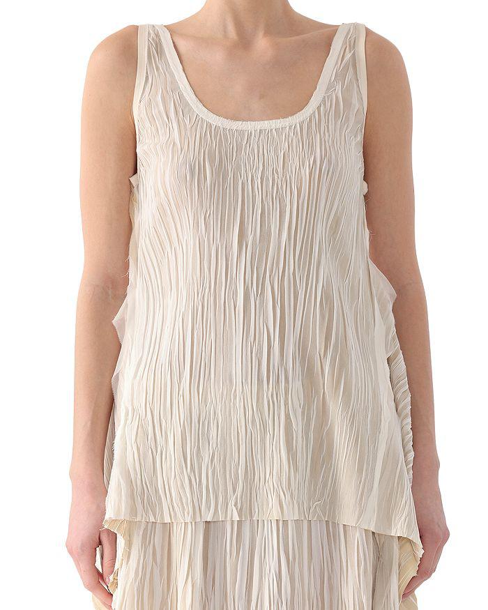 Jason Wu Bicolor Scoop Neck Pleated Top