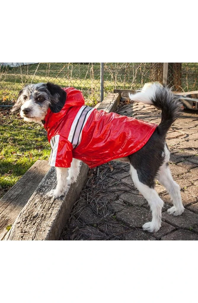 PET LIFE Reflecta-Glow Adjustable and Reflective Dog Raincoat - Small 6