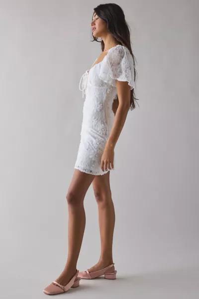 Kiss The Sky Kiss The Sky Textured Floral Mini Dress