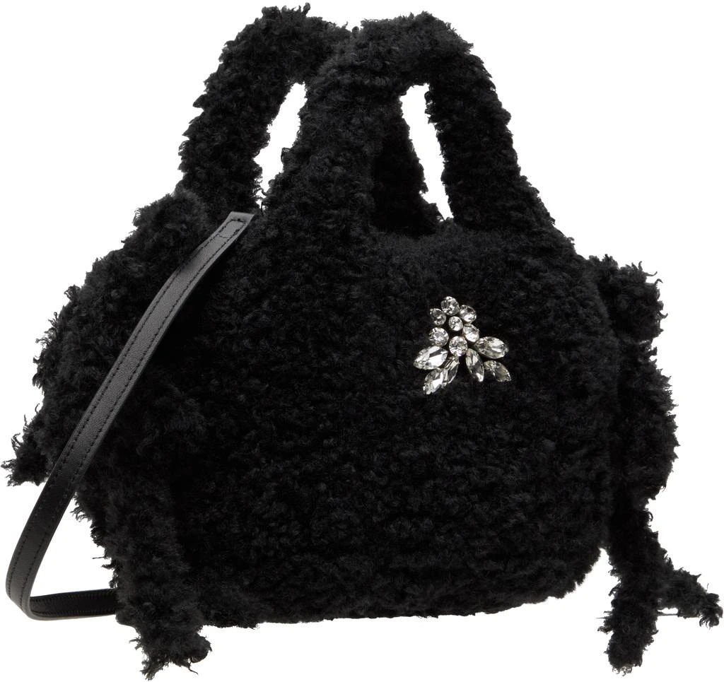 Simone Rocha Black Embellished Baby Egg Tote 2