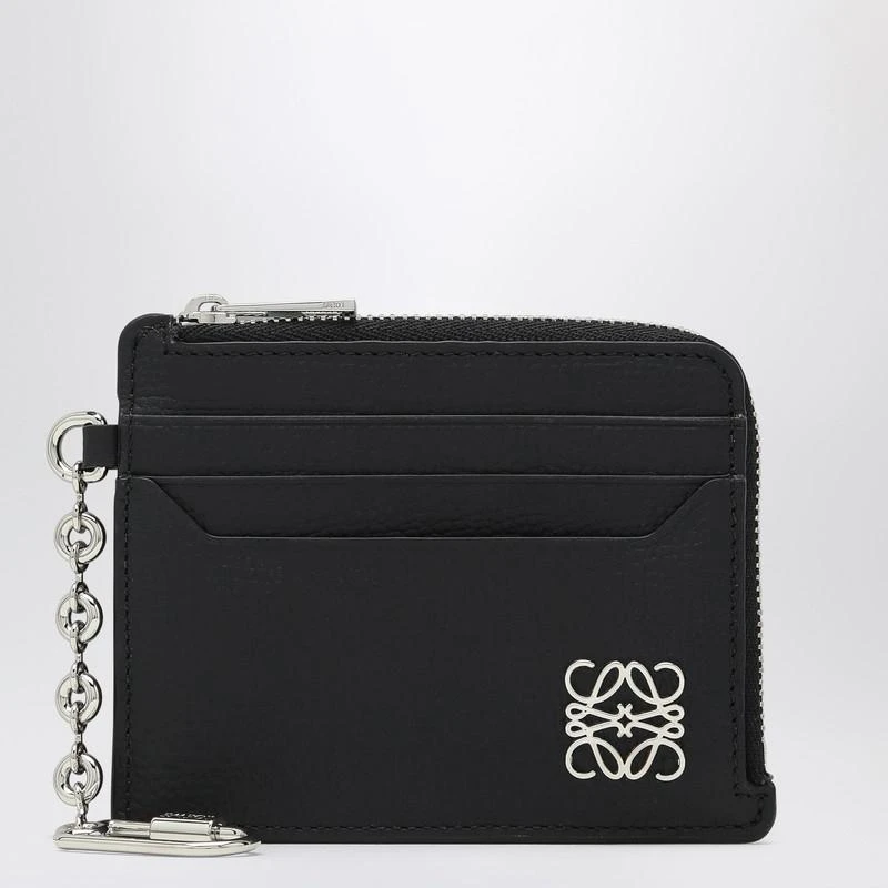 Loewe Anagram card holder black with chain 1