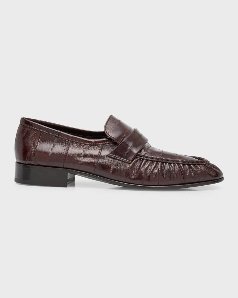 The Row Soft Leather Flat Loafers 1