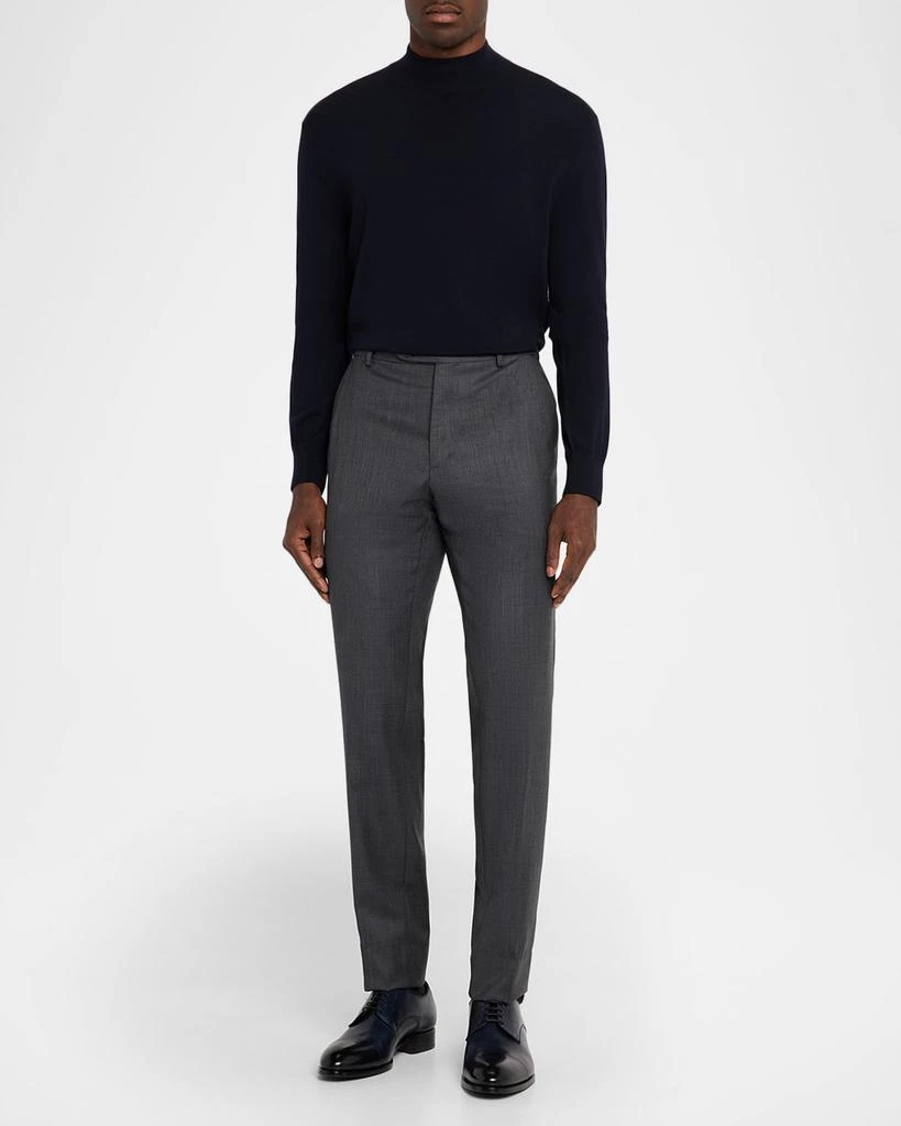 Brioni Men's Wool Textured Straight-Fit Formal Pants 2
