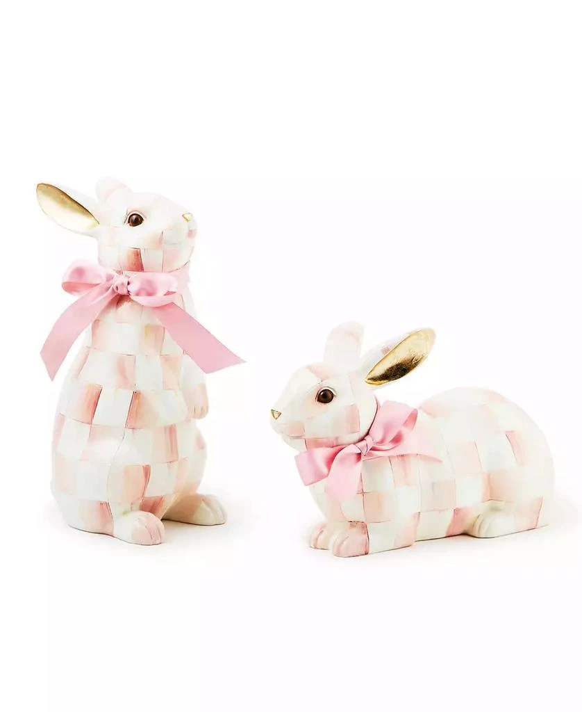 MacKenzie-Childs Rosy Check Standing Bunny Figurine 2