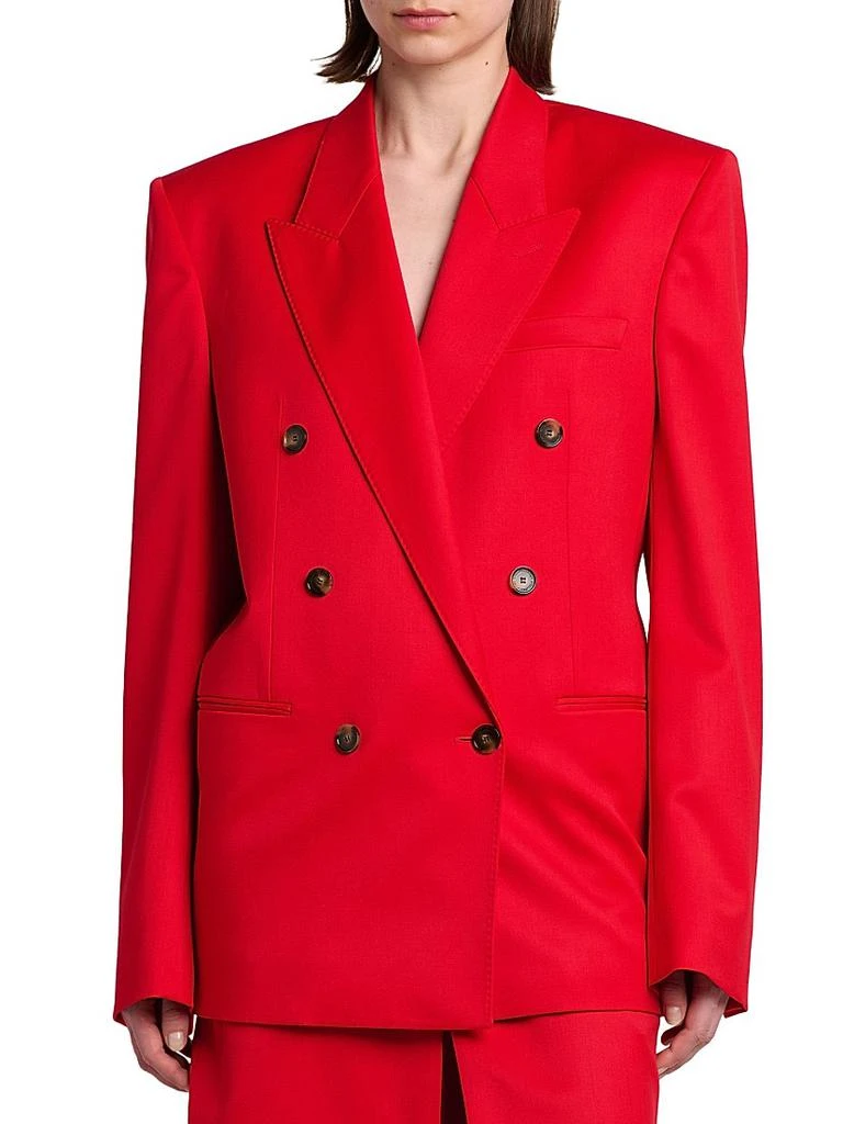 Stella McCartney Shiny Tailoring Double-Breasted Blazer 3