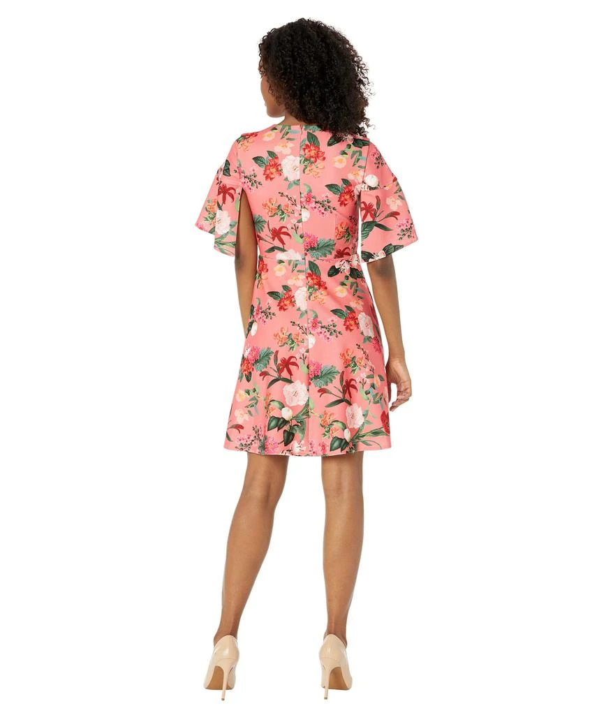 Vince Camuto Scuba Crepe Split Flutter Sleeve Fit-and-Flare 2