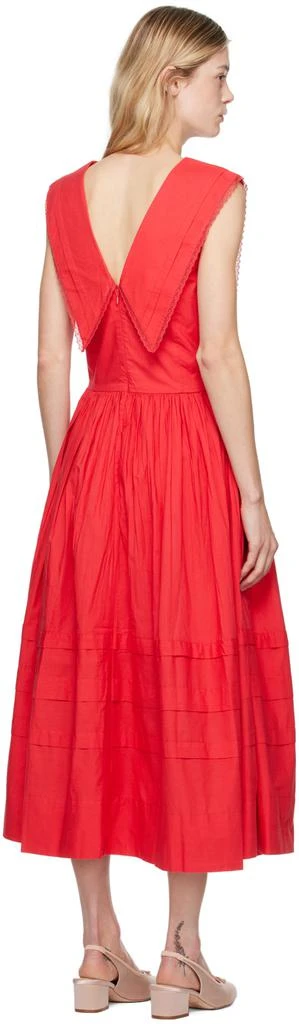 Sandy Liang Red Opa Midi Dress 3