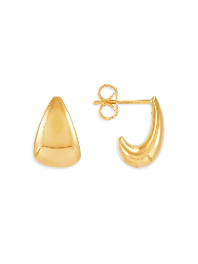 Saks Fifth Avenue 14K Yellow Gold J Half Hoop Earrings